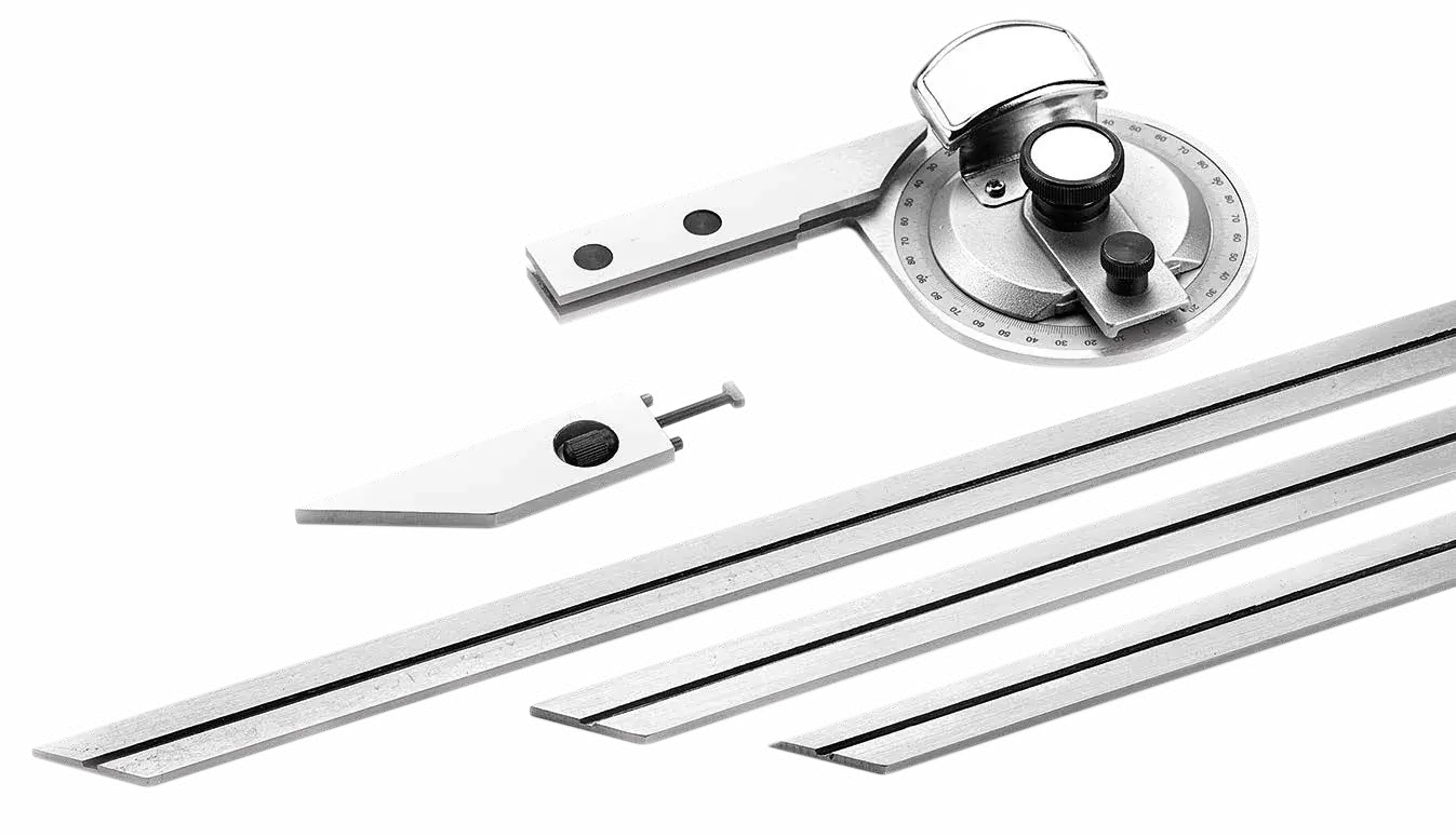 GFB Dereceli Mercekli Gönye (3 Parçalı) 0 - 10 x 0,01 mm 0-360 Derece ürün görseli