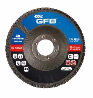 GFB Zirkonyum Flap Disk Zımpara ZK 115 mm 120 Kum ürün görseli