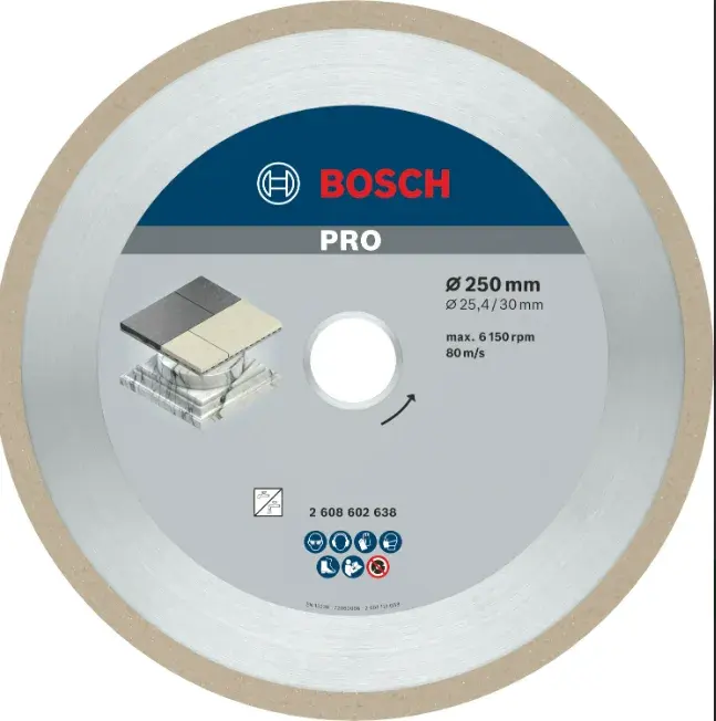 BOSCH PRO SERAMİK Elmas Disk, 250 x 30/25,4 mm ürün görseli