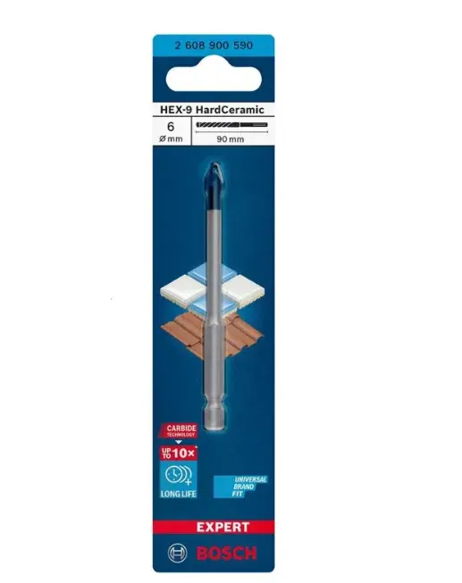 Bosch EXPERT HEX-9 Hard Ceramic Matkap Ucu, 6 x 90 mm ürün görseli