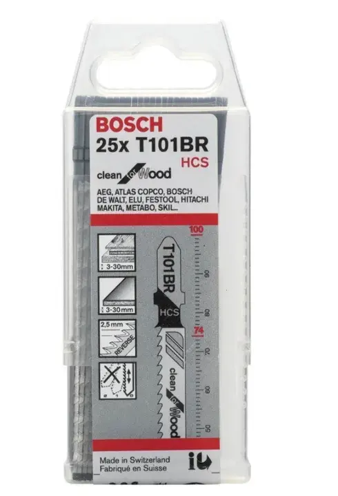 Bosch Ahşap Dekupaj Testeresi Bıçağı T 101 BR 25'li ürün görseli