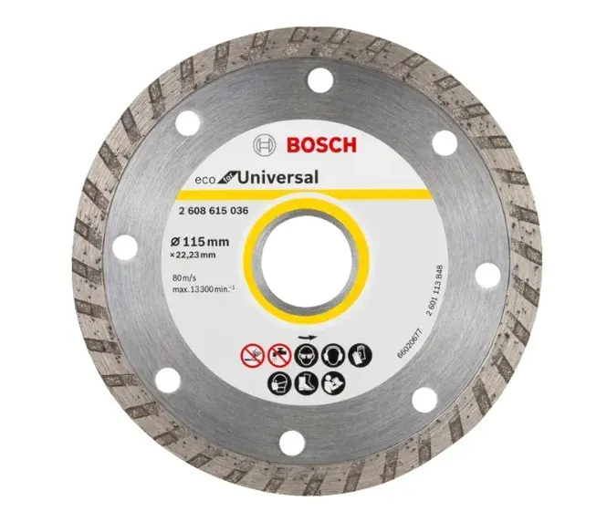Bosch Genel Yapı Malzemeleri İçin Elmas Kesme Diski 115 mm Turbo 10'lu ürün görseli