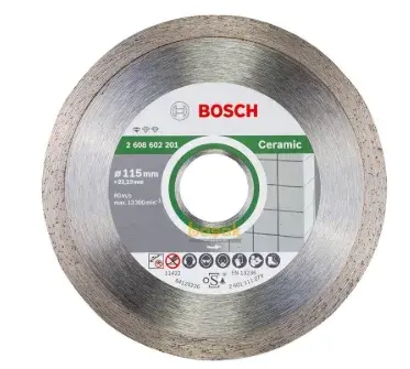 Bosch Seramik Kesme Diski, 115 x 7 mm, İç Göbek Çapı 22,23 mm, 10'lu ürün görseli