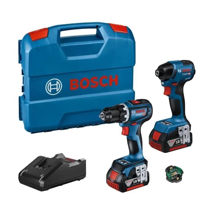 Bosch 06019L6023 GSR 18V-90C + GDR 18V-220C Çift Akülü 4 Ah Kombo Set ürün görseli