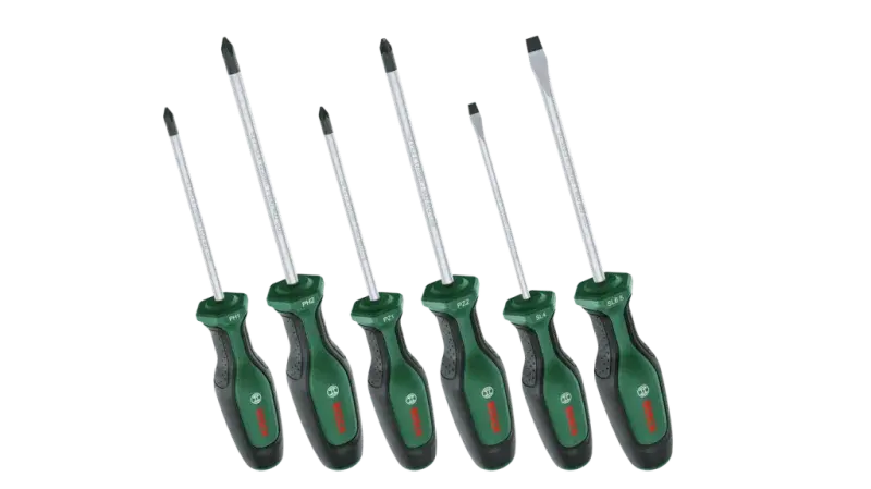 Bosch 6 parça Düz ve Yıldız Karışık Tornavida Seti 1600A02BX7 ürün görseli