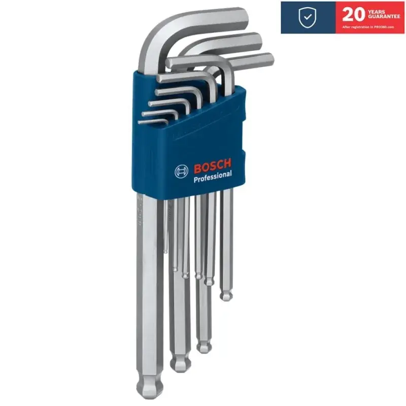 Bosch 1600A01TH5 Alyan Anahtar Takımı 9 Parça (1.5-10mm) ürün görseli