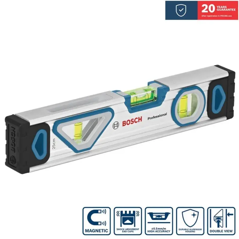 Bosch Mıknatıslı Su Terazisi 25 cm - 1600A016BN ürün görseli