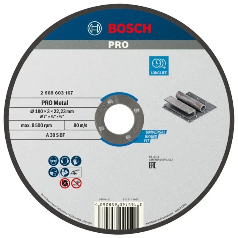 Bosch SD Metal Kesme Taşı 180*3.0mm Düz ürün görseli