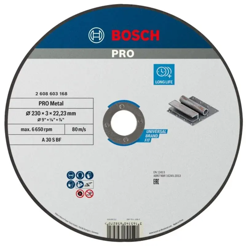 Bosch SDMetal Kesme Taşı 230*3,0 mm Düz ürün görseli