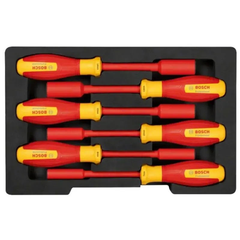 Bosch Professional VDE Lokma Tornavida Seti 6'Lı 1600A02NF3 ürün görseli