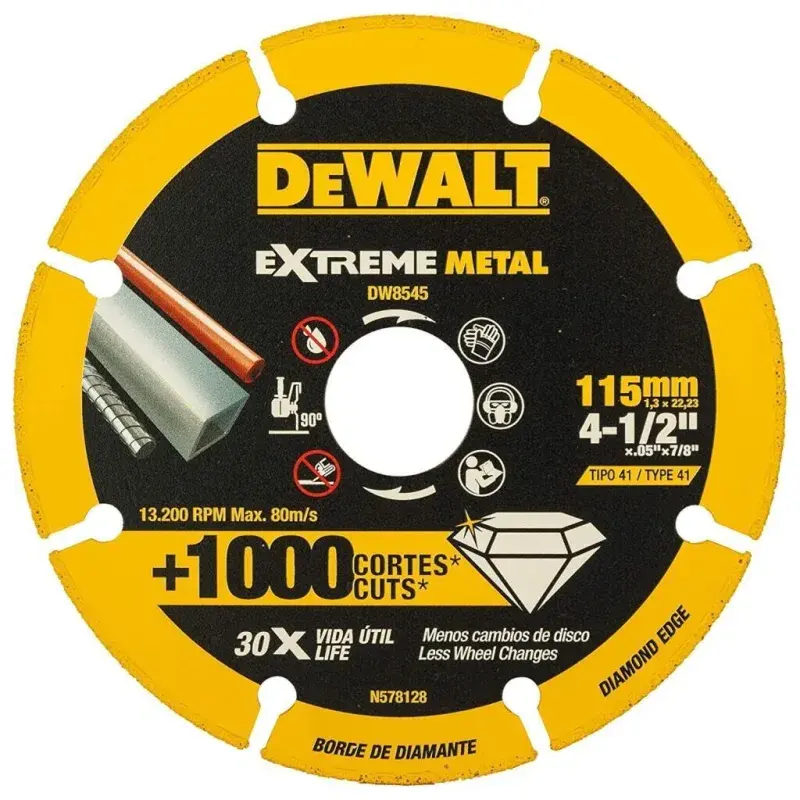 Dewalt DW8545 115mm Extreme Metal Kesme Diski ürün görseli