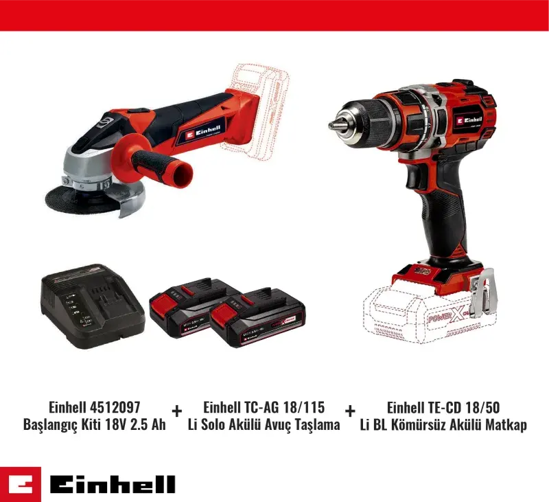 Einhell Akülü Combo Set ürün görseli