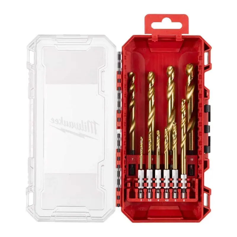 Milwaukee 10 Parça Red Hex Girişli HSS-G Tin Metal Matkap Ucu ürün görseli