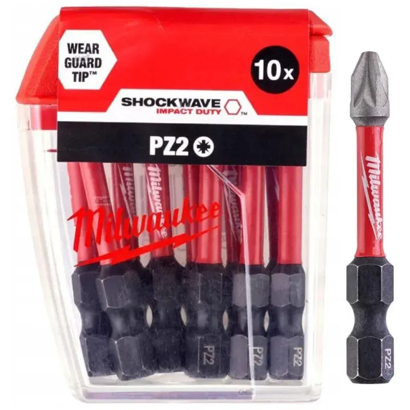 Milwaukee 4932430866 PZ2 50mm 10lu Paket Bits Uç Shockwave ürün görseli