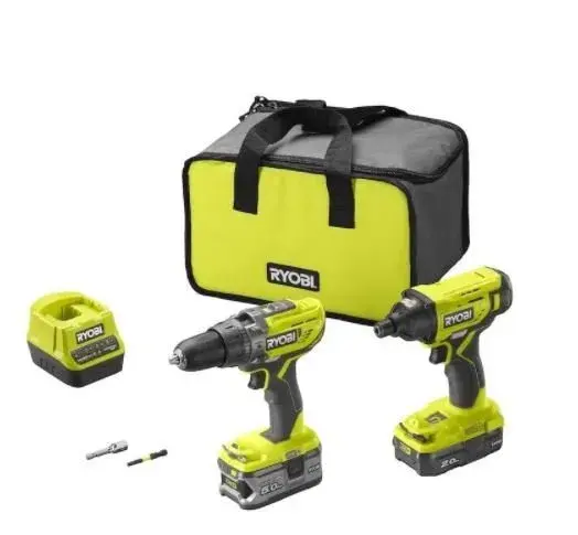 Ryobi RYOBI R18PDDID2-252S R18PD3 + R18ID2 18 V Darbeli Matkap ürün görseli