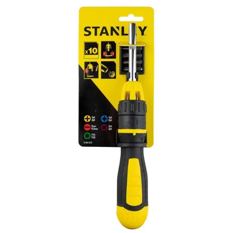 Stanley 0-68-010 Cırcırlı Tornavida ve Uç Seti ürün görseli