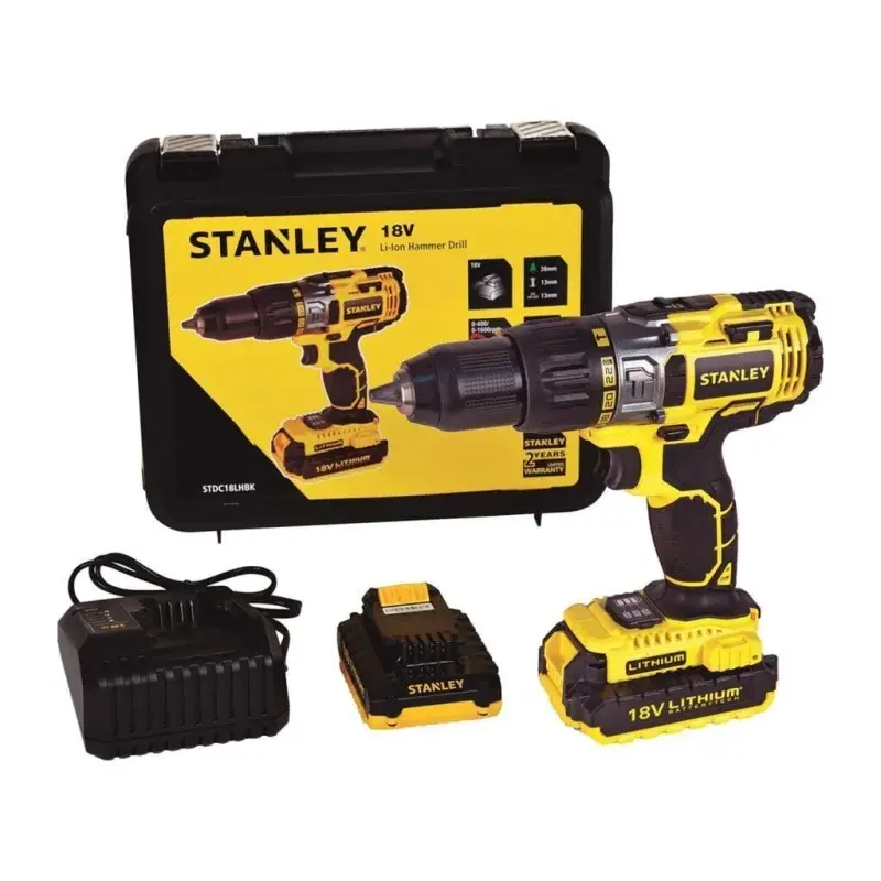 Stanley STDC18LHBK 18V 2.0Ah Li-ion Çift Akülü Profesyonel Darbeli Matkap ürün görseli